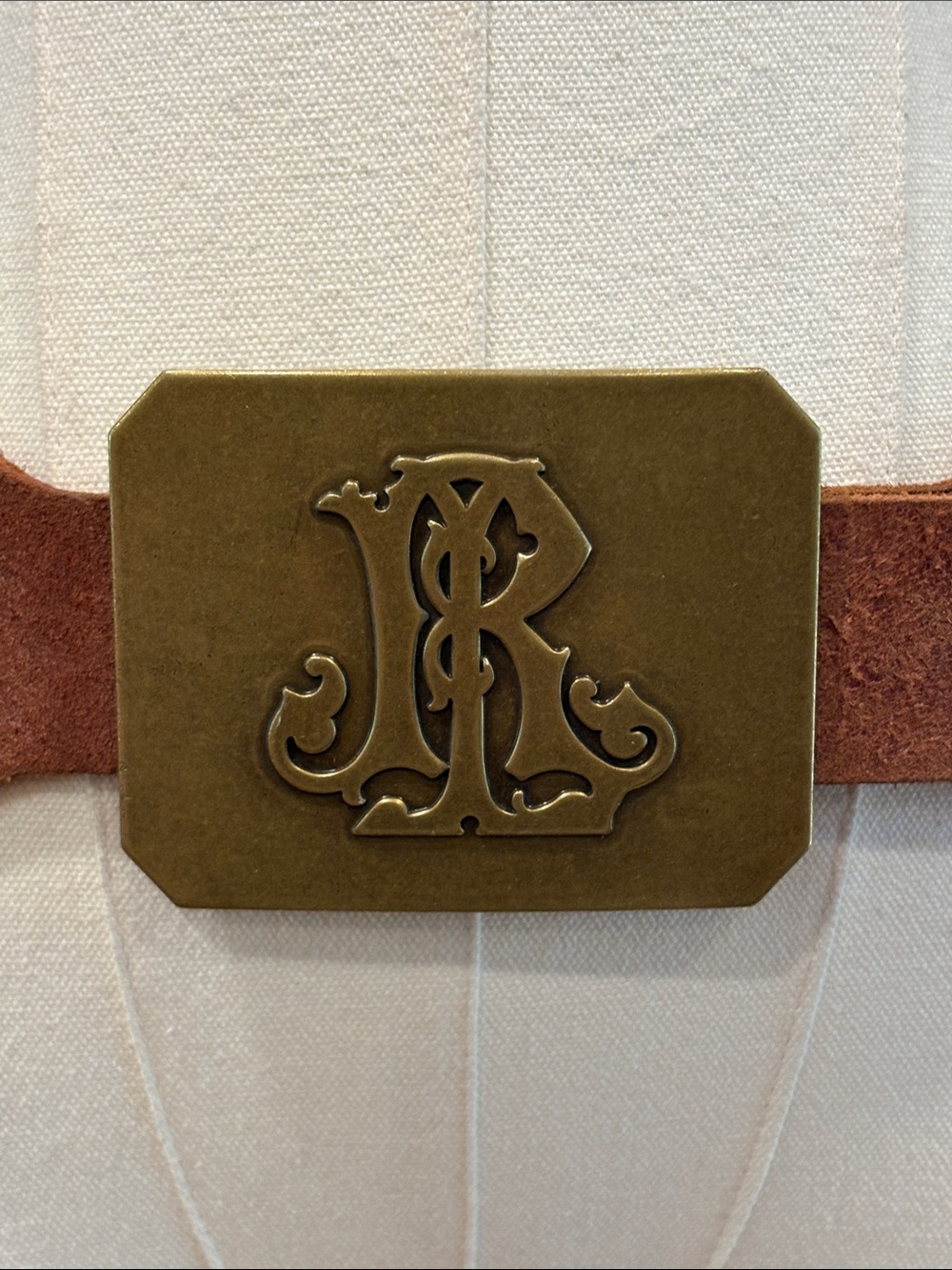 Vintage Ralph Lauren Suede Leather Wide Studded Corset Belt Distressed Brown M - Picture 2 of 15